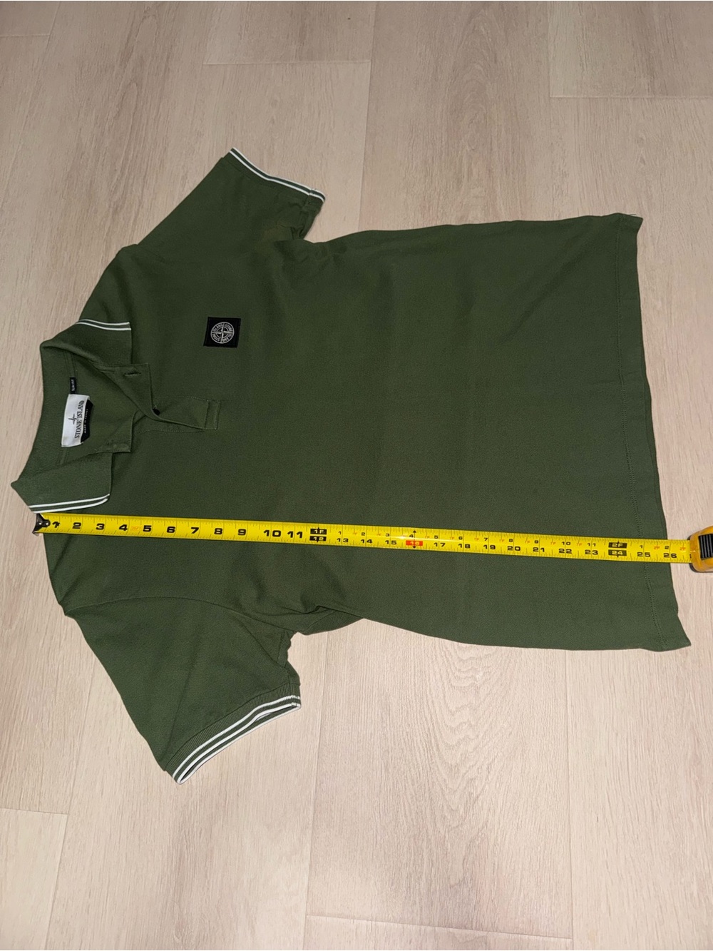 Stone Island Green Polo with Contrast Tipping - Picture 4 of 5